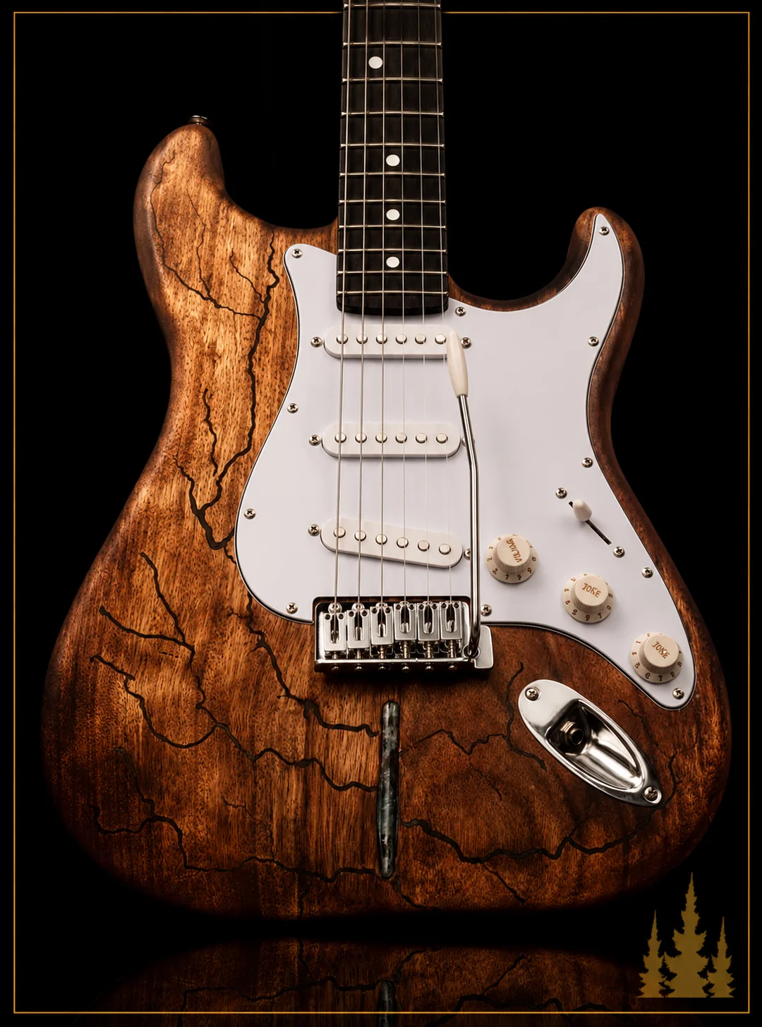 Handcrafted Collide electric guitar featuring handcrafted Lichtenberg electric guitar