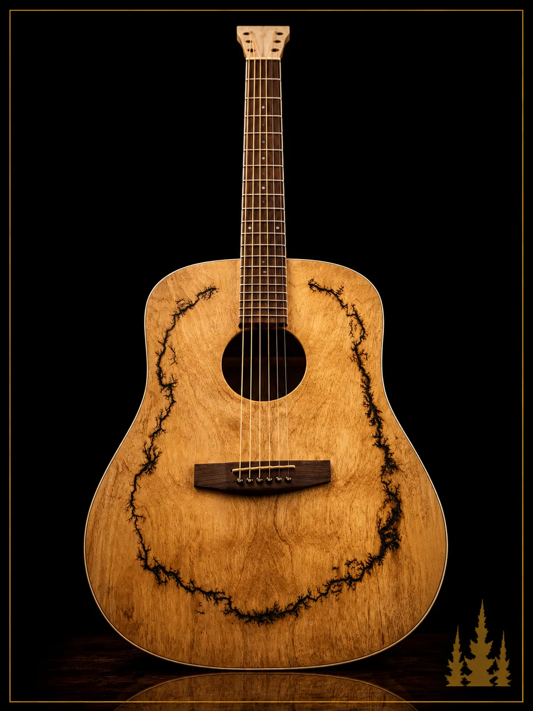 Handcrafted Collide electric guitar featuring handcrafted Lichtenberg electric guitar